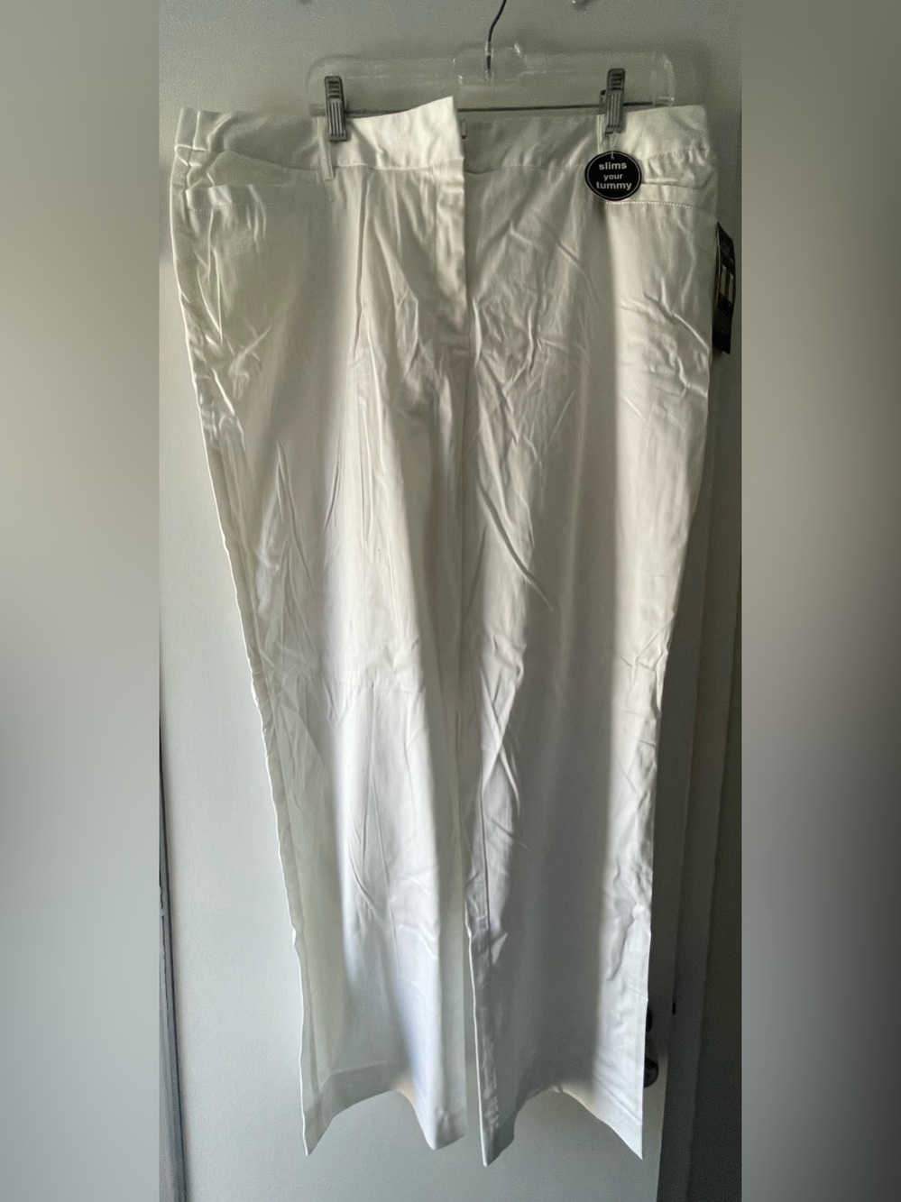Counterparts No Gap Waistband Pant Straight Leg White Size 18 NWT